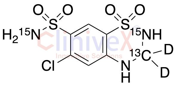 Hydrochlorothiazide-13C,15N2,d2