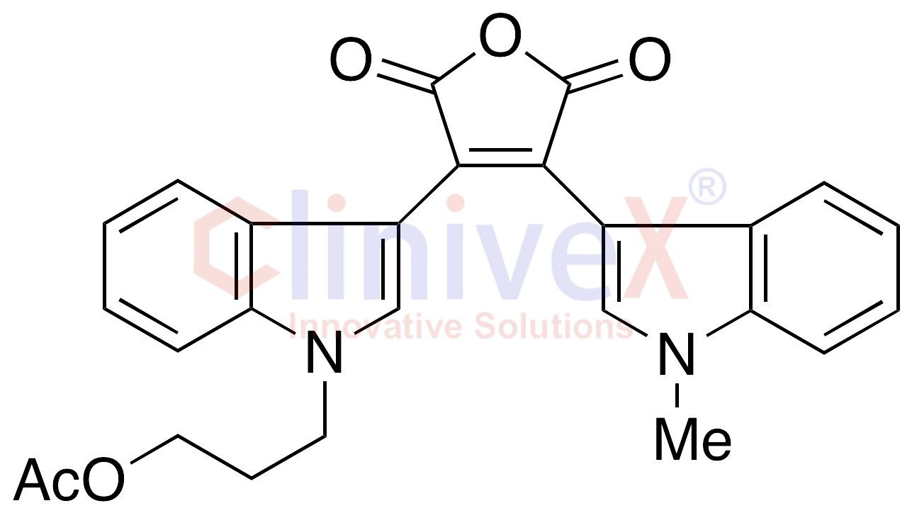 3-[1-[3-(Hydroxy)propyl]-1H-indol-3-yl]-4-(1-methyl-1H-indol-3-yl)-2,5-furandione Acetate