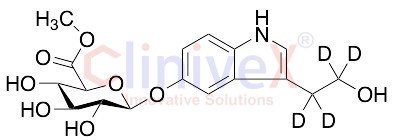5-Hydroxy Tryptophol-d4 beta-D-Glucuronide Methyl Ester