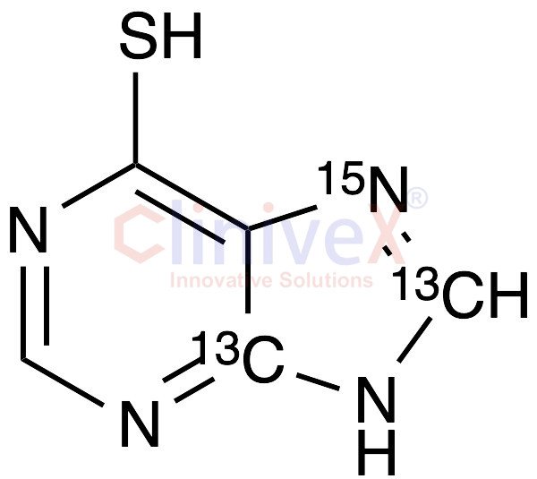6-Mercaptopurine-13C2,15N (major)