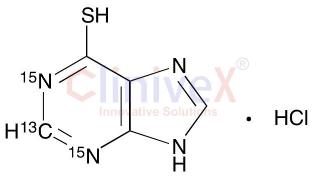 6-Mercaptopurine Hydrochloride-13C,15N2