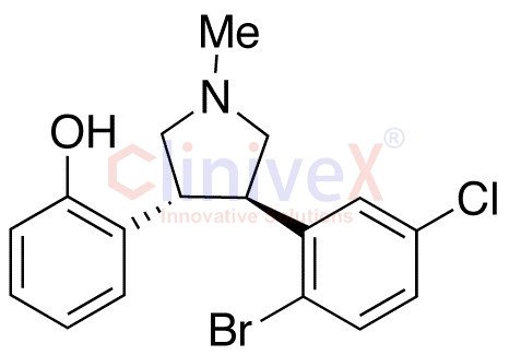 trans-N-Methyl-3-(2-hydroxyphenyl)-4-(2-bromo-5-chlorophenyl)pyrrolidine
