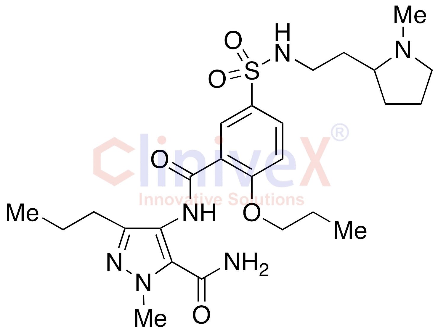 1-Methyl-4-[[5-[[[2-(1-methyl-2-pyrrolidinyl)ethyl]amino]sulfonyl]-2-propoxybenzoyl]amino]-3-propyl-1H-pyrazole-5-carboxamide
