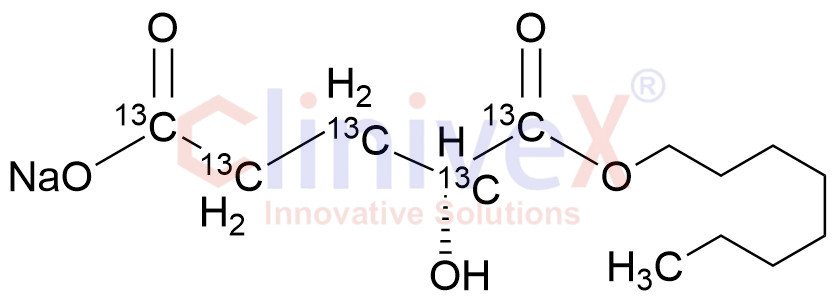 (2R)-Octyl-alpha-hydroxyglutarate-13C5 Sodium