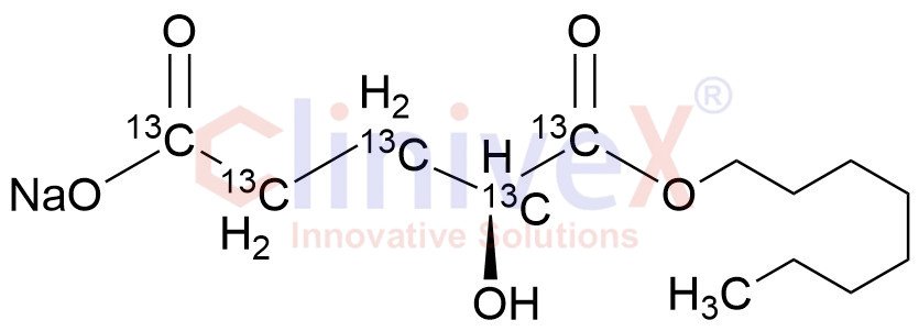 (2S)-Octyl-alpha-hydroxyglutarate-13C5 Sodium