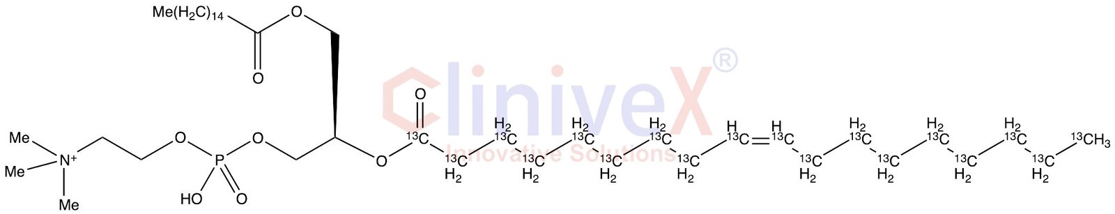 1-Palmitoyl-2-oleoyl-sn-glycerol-3-phosphocholine-13C18