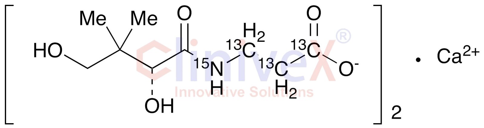 Pantothenic Acid-13C3,15N Hemicalcium Salt