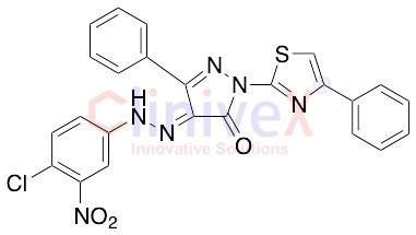 3-Phenyl-1-(4-phenyl-2-thiazolyl)-4-[(4-chloro-3-nitrophenyl)hydrazone]-1H-pyrazole-4,5-dione