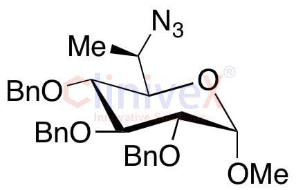 (2R,3R,4S,5R,6R)-2-((R)-1-Azidoethyl)-3,4,5-tris(benzyloxy)-6-methoxytetrahydro-2H-pyran