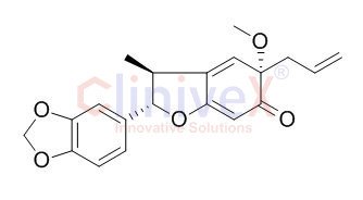 (2S)-2alpha-(1,3-Benzodioxol-5-yl)-3,5-dihydro-5alpha-methoxy-3beta-methyl-5-allyl-2H-benzofuran-6-one