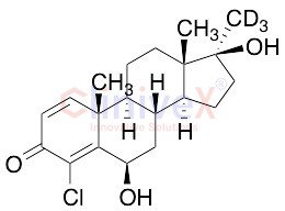 4-Chloro-6beta,17beta-dihydroxy-17alphalpha-methyl-1,4-androstadien-3-one-d3