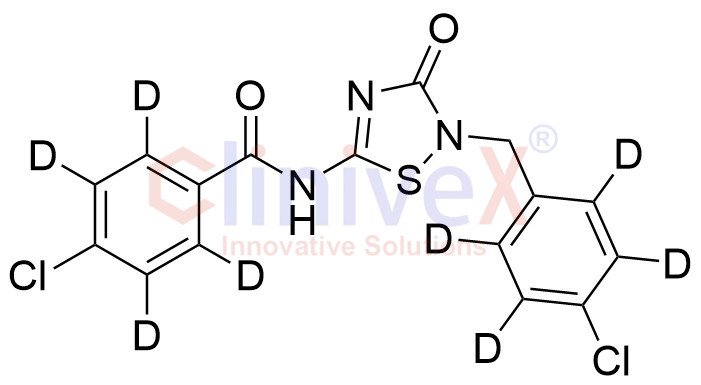 4-Chloro-N-(2-(chlorobenzyl)-3-oxo-2,3-dihydro-1,2,4-thiadiazol-5-yl)benzamide-2,3,5,6-d4