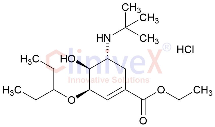 Ethyl (3R,4S,5R)-5-N-(1,1- Dimethylethyl)amino-3-(1-ethylpropoxy)-4- hydroxy-1-cyclohexene-1-carboxylate Hydrochloride