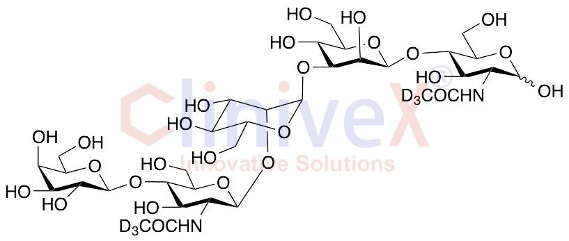 O-beta-D-Galactopyranosyl-(1→4)-O-2-(acetylamino)-2-deoxy-beta-D-glucopyranosyl-(1→2)-O-alpha-D-mannopyranosyl-(1→3)-O-beta-D-mannopyranosyl-(1→4)-2-(acetylamino)-2-deoxy-beta-D-glucopyranose-d6