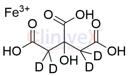 2-Hydroxypropane-1,2,3-tricarboxylic-1,1,3,3-d4 Acid, Iron(III)