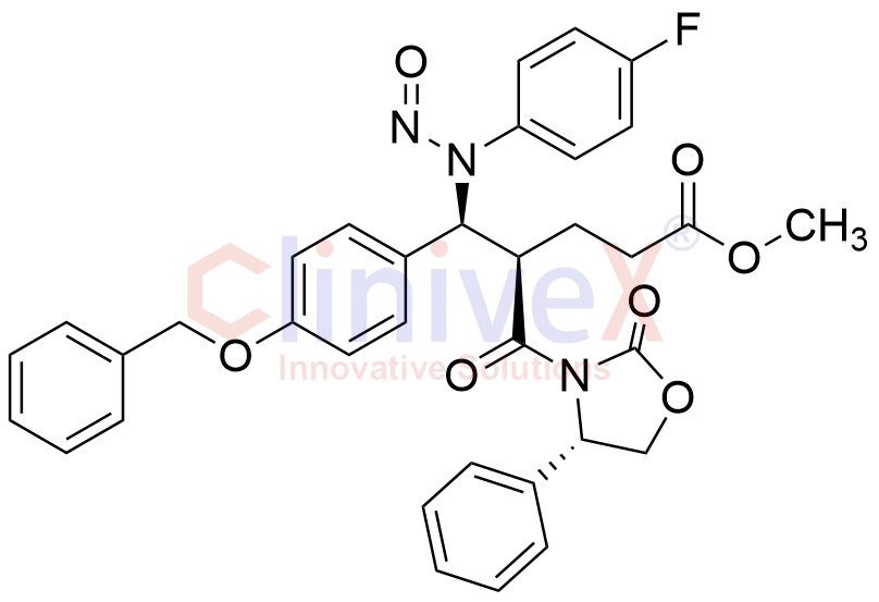 N-Nitroso-Methyl (4R,5S)-5-(4-(benzyloxy)phenyl)-5-((4-fluorophenyl)amino)-4-((S)-2-oxo-4-phenyloxazolidine-3-carbonyl)pentanoate