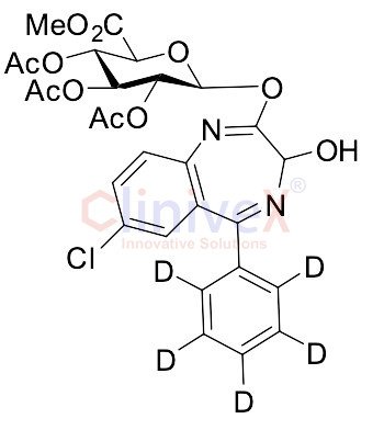 Oxazepam-D5 2,3,4-Tri-O-acetyl-beta-D-glucuronic Acid Methyl Ester