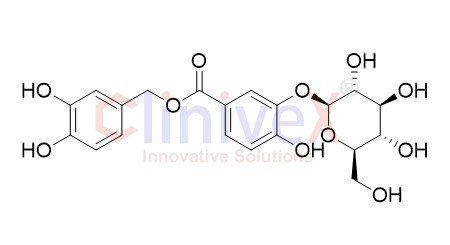 (3,4-Dihydroxyphenyl)methyl 3-(beta-D-glucopyranosyloxy)-4-hydroxybenzoate