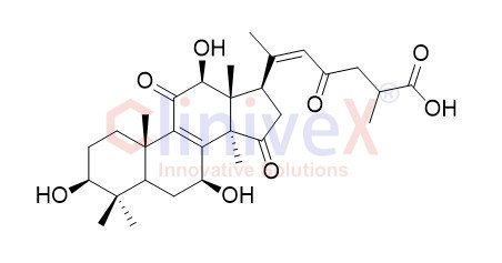 (3beta,7beta,12beta,20Z)- 3,7,12- trihydroxy-11,15,23-trioxo-lanost-8,20-dien-26-oic acid