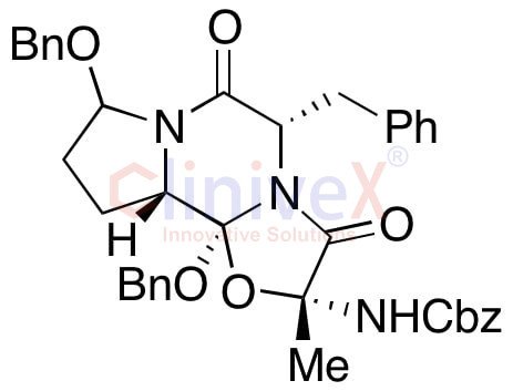 ((2R,5S,10aS,10bS)-5-Benzyl-8,10b-bis(benzyloxy)-2-methyl-3,6-dioxooctahydro-2H-oxazolo[3,2-a]pyrrolo[2,1-c]pyrazin-2-yl)carbamic Acid Benzyl Ester