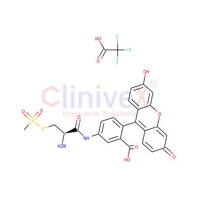 (R)-2-Amino-2-[(5-fluoresceinyl)aminocarbonyl]ethyl Methanethiosulfonate, Trifluoroacetic Acid Salt