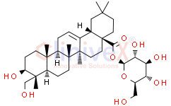 [3,4,5-Trihydroxy-6-(hydroxymethyl)oxan-2-yl] (4aS,6aR,6aS,6bR,8aR,9R,12aR,14bR)-10-hydroxy-9-(hydroxymethyl)-2,2,6a,6b,9,12a-hexamethyl-1,3,4,5,6,6a,7,8,8a,10,11,12,13,14b-tetradecahydropicene-4a-carboxylate
